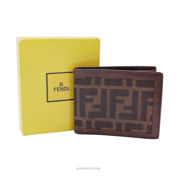 🔴 Fendi Bifold Wallet - FF Zucca - Picture 1 of 9